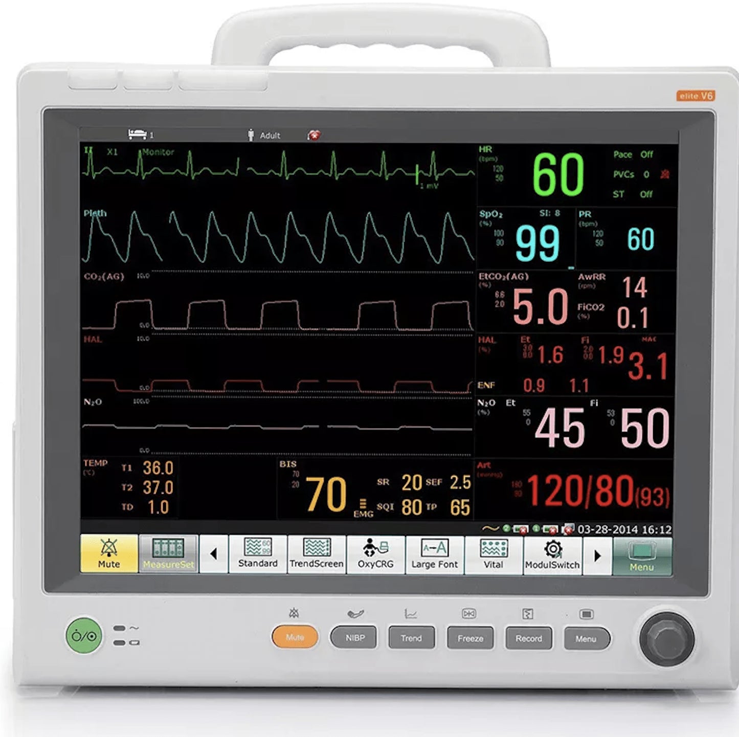 Medical Touch Screen V5/V6 Modular Transport Monitor - Pet medical equipment