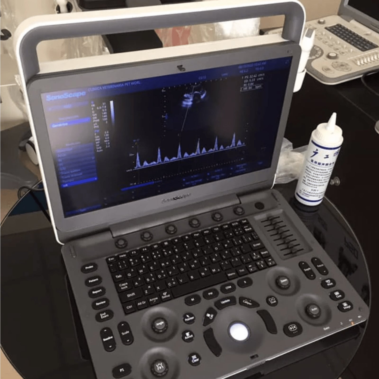 Sonoscape E1V Portable Black White Scanner Slim Design Color Doppler Ultrasound - Pet medical equipment