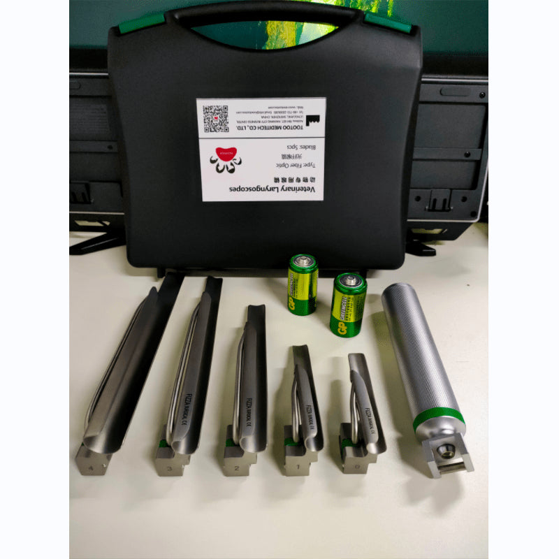Veterinary Fiber Optic Laryngoscopes with 3/5 Millers - Pet medical equipment